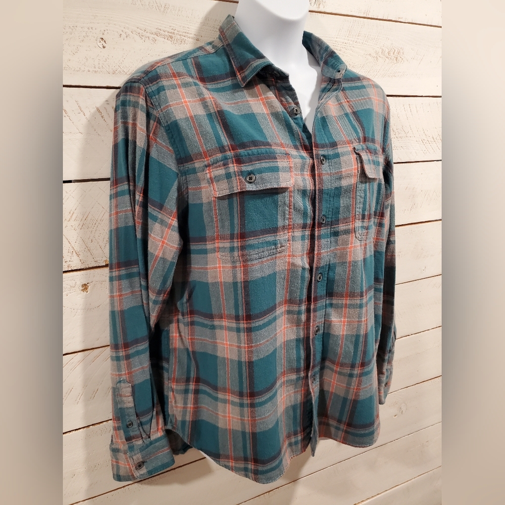 Upcycled / Recycled Flannel Shirt With Lite Beer Patch - Picture 4 of 5